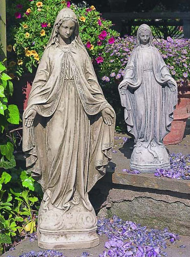 Garden statue of the Virgin Mary