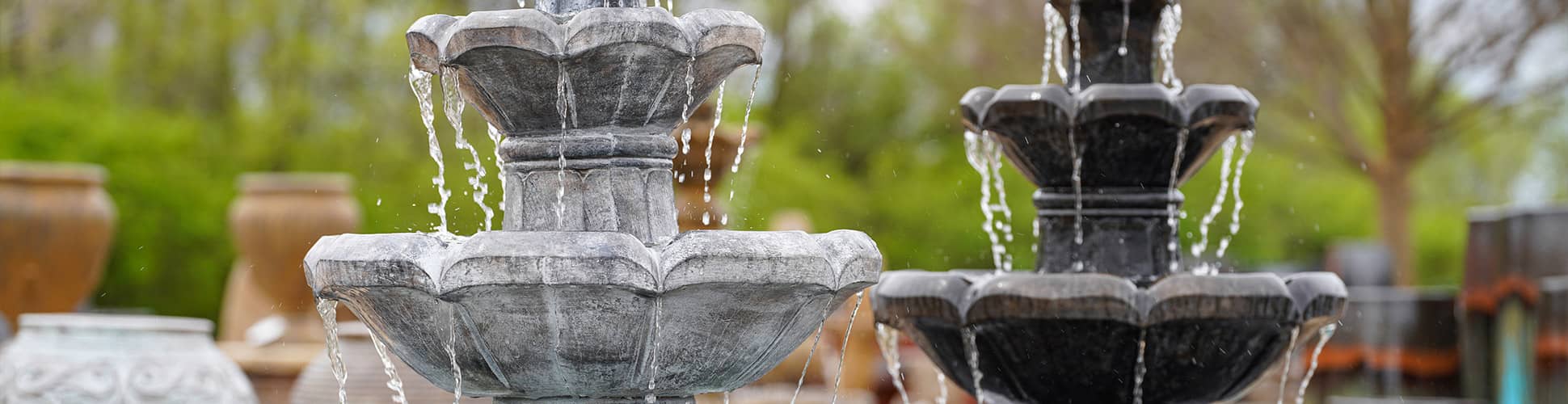 Cast stone fountains